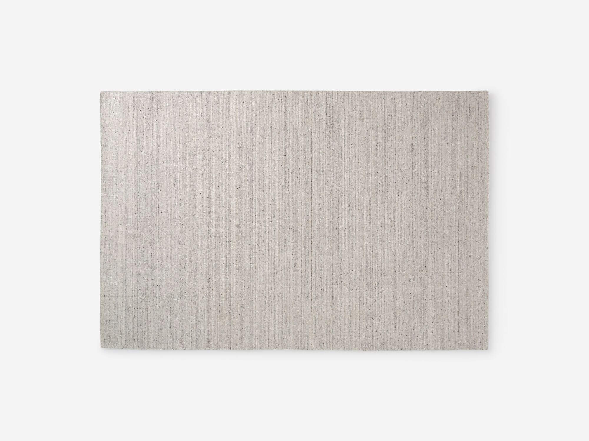 Top view of large light grey woven area rug